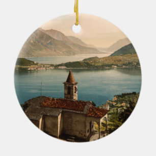 Capello St Angelo, Lake Como, Lombardy, Italy Ceramic Tree Decoration