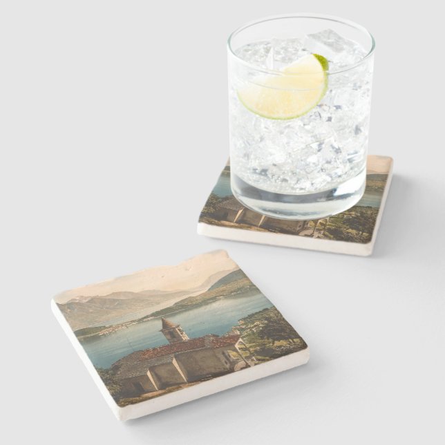 Capello St Angelo, Lake Como, Lombardy, Italy Stone Coaster (Side)