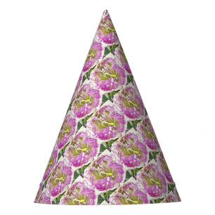 Caper Flower Blossom Botanical Art Party Hat