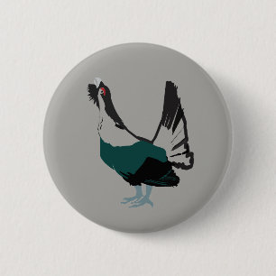 Capercaillie bird Art 5.7 cm (2.25") Round Badge