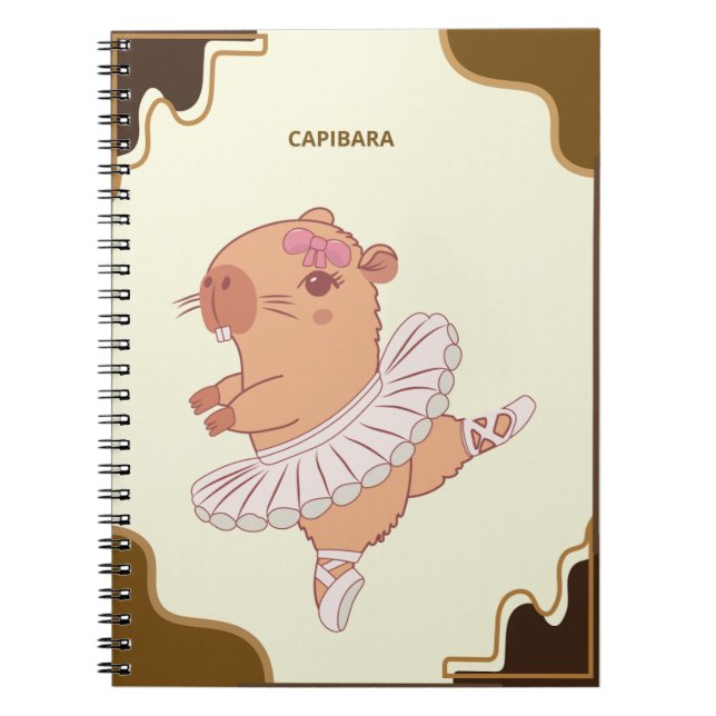"Capibara Libreta - Adorable and Unique Design" Notebook (Front)