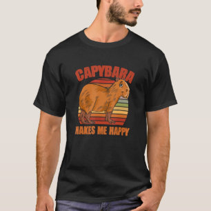 Capibara Wildlife Animal Funny Capybara Makes Me H T-Shirt