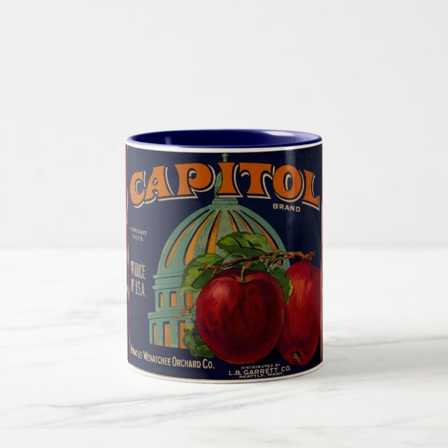 Capital Apple Label Sacramento Two-Tone Coffee Mug (Center)