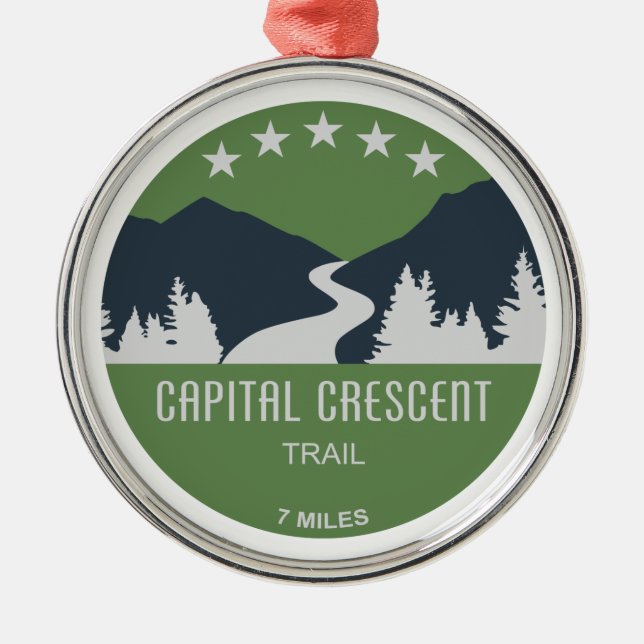 Capital Crescent Trail Metal Tree Decoration (Front)