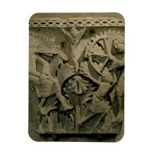 Capital depicting a man shooting an arrow into the magnet