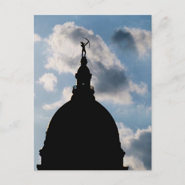 Capital Dome Topeka Kansas Postcard (Front)