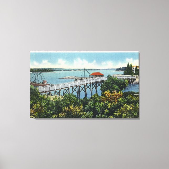 Capital Island New Foot Bridge View Canvas Print (Front)