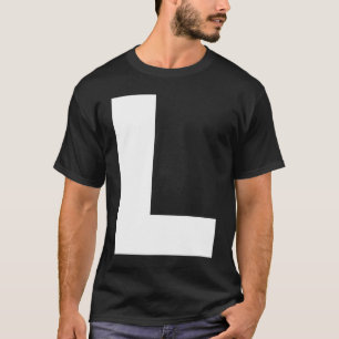 Capital L Bold Alphabet Letter Monogram Uppercase  T-Shirt