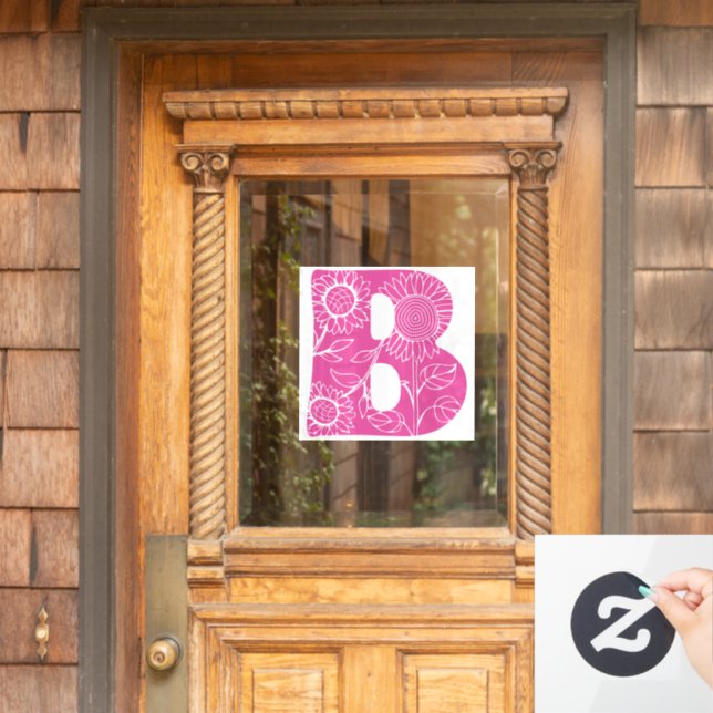 Capital letter B floral monogram (Home Door)