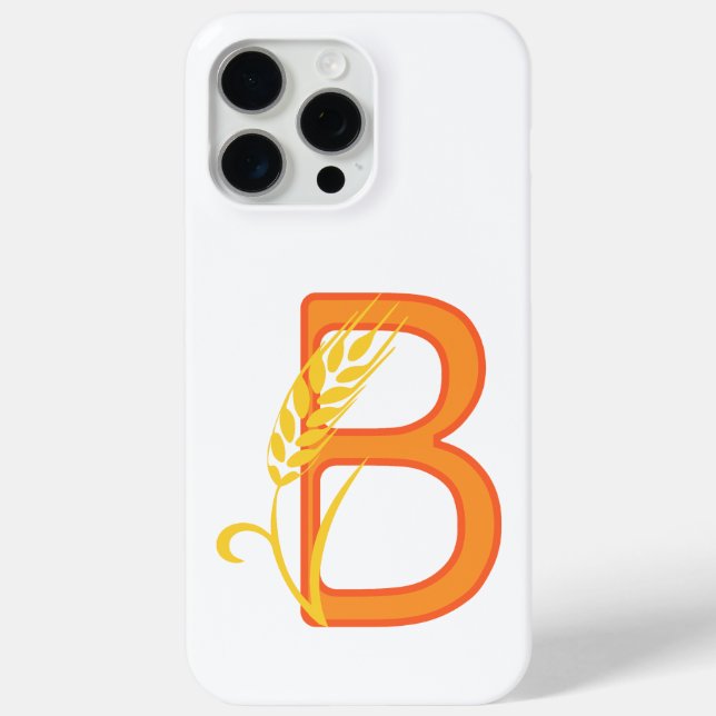 Capital letter B floral monogram Case-Mate iPhone Case (Back)
