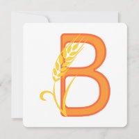 Capital letter B floral monogram