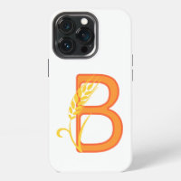 Capital letter B floral monogram