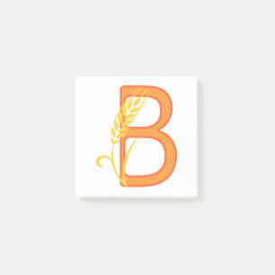 Capital letter B floral monogram Post-it Notes