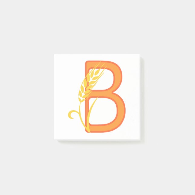 Capital letter B floral monogram Post-it Notes (Front)