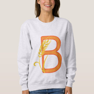 Capital letter B floral monogram Sweatshirt