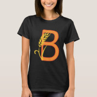 Capital letter B floral monogram