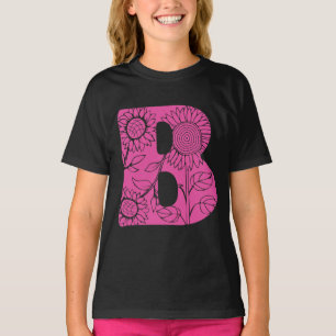 Capital letter B floral monogram T-Shirt