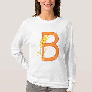 Capital letter B floral monogram T-Shirt