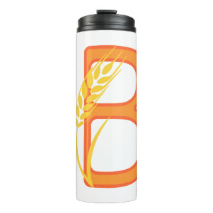 Capital letter B floral monogram Thermal Tumbler
