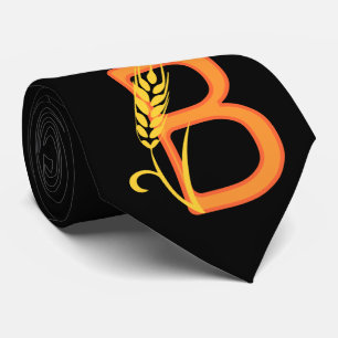 Capital letter B floral monogram Tie