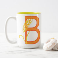 Capital letter B floral monogram