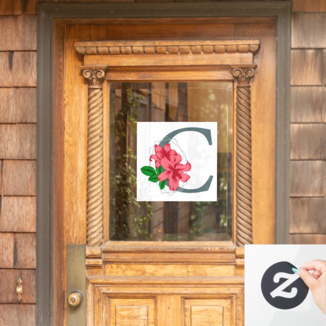 Capital letter C floral monogram (Home Door)