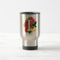 Capital letter L floral monogram