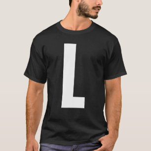 Capital Letter L Monogram Anton Font Initial Alpha T-Shirt