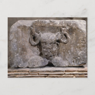 Capital of the Nautes Pillar depicting Cernunnos Postcard