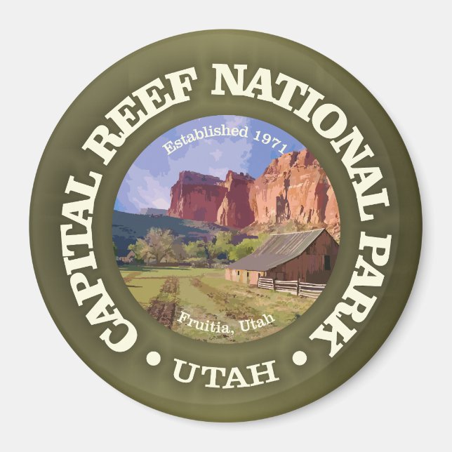Capital Reef NP (rd)2 Magnet (Front)