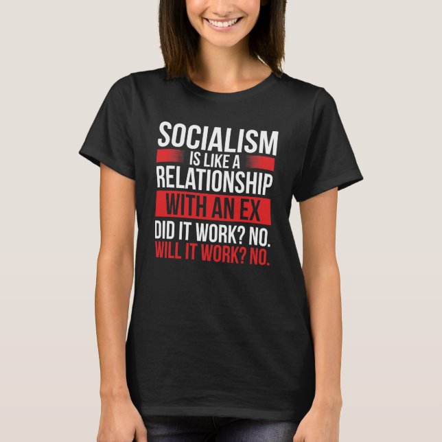 Capitalism Anti Socialism Free Market Lover T-Shirt (Front)