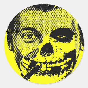 capitalism is fun classic round sticker