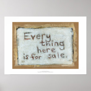 Capitalism painting raw primitve fun modern art poster