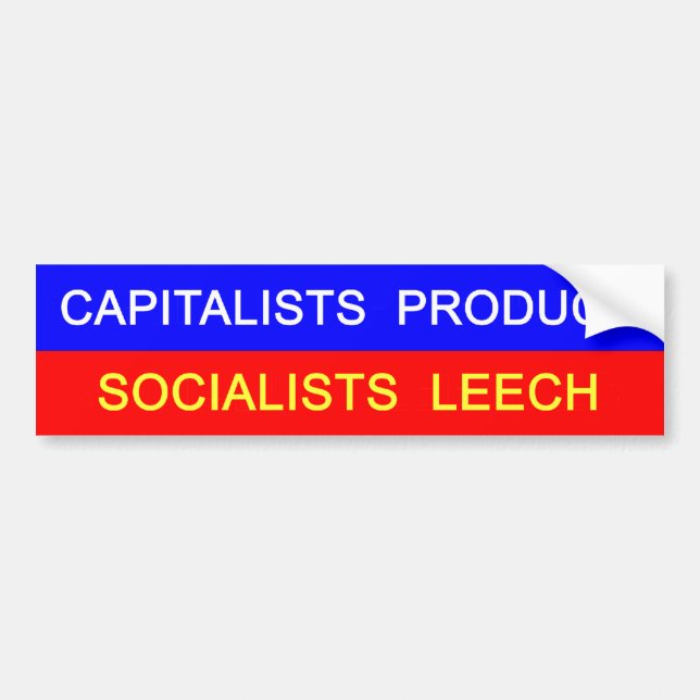 Capitalists vs Socialists Bumper Sticker (Front)