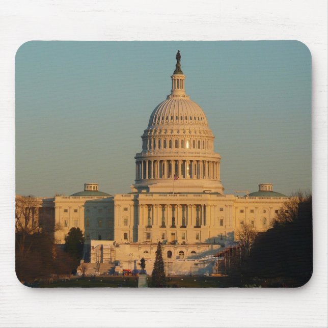 Capitol at Christmas Washington DC Holiday Mouse Pad (Front)