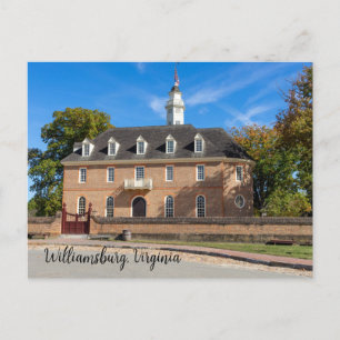 Capitol building in Colonial Williamsburg Postcard