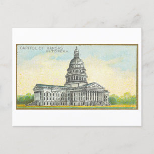 Capitol Building in Topeka, Kansas, Vintage Postcard