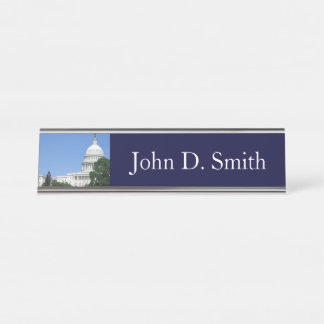 Capitol Building in Washington DC Desk Name Plate