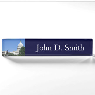 Capitol Building in Washington DC Nameplate