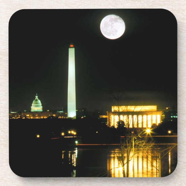 Capitol Building, Lincoln Memorial, Washington Coaster (Front)