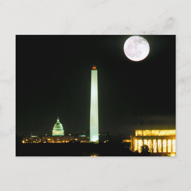 Capitol Building, Lincoln Memorial, Washington Postcard (Front)