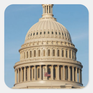 Capitol Building shot at dusk Square Sticker