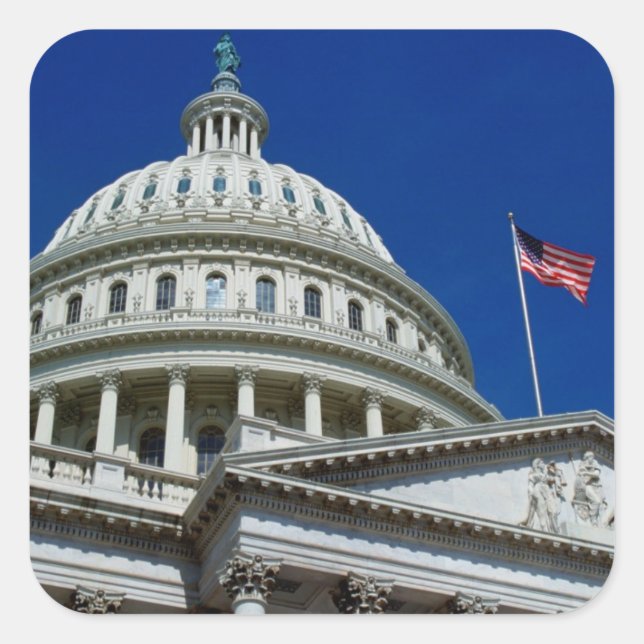 Capitol Building, Washington, USA Square Sticker (Front)