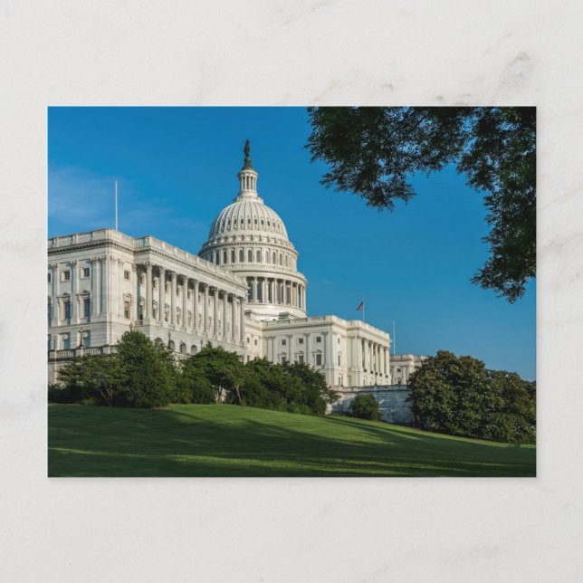 Capitol Building West View Postcard (Front)