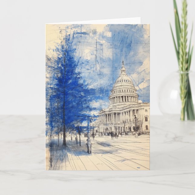 Capitol Hill Christmas Tree Holiday Card  (Front)