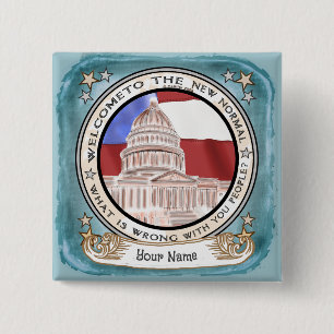 Capitol New Normal custom name 15 Cm Square Badge