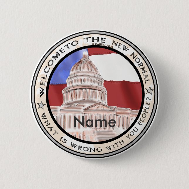 Capitol New Normal Political 6 Cm Round Badge (Front)