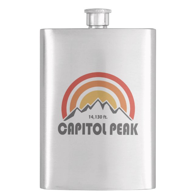 Capitol Peak Hip Flask (Front)
