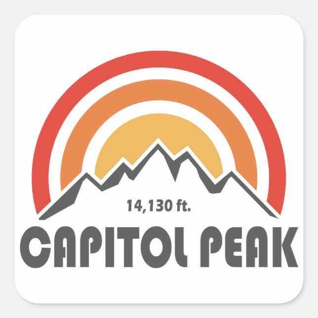 Capitol Peak Square Sticker (Front)