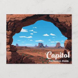 Capitol Reef Arch Canyon Vintage Art Postcard